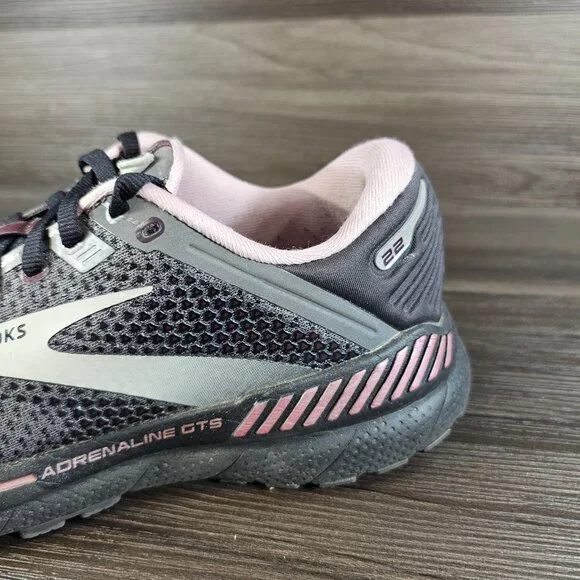 Brooks Adrenaline 22 GTS Rose Gray Shoes Sneakers 1203531B015 - Women's Size 10 - Picture 9 of 16